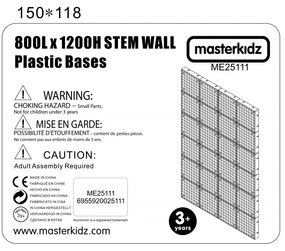 Masterkidz panel ścienny tablica naukowa kreatywna stem 120x80 cm bez panelu montażowego