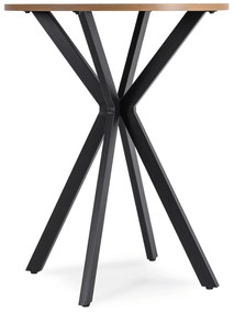 Stół Okrągły LAUREN 60 cm Dąb Złoty/Czarny Loft Nowoczesny