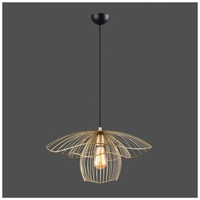 Lampa wisząca w kolorze złota Squid Lighting Root, wys. 123 cm
