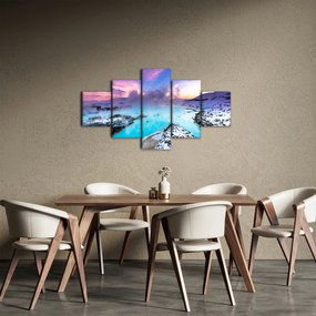 Obraz - Błękitna laguna na Islandii (125x70 cm)