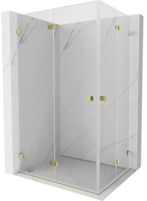 Mexen Lunar-F Duo kabina prysznicowa składana 100 x 85 cm, transparent, złota - 836-100L-085P-50-00