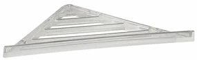 GEDY FL80 półka narożna pod prysznic, 23 x 3 x 23cm, ABS/przezroczysty
