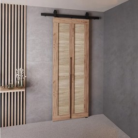 Drzwi Przesuwne QUDIO M1 Dąb Craft Złoty + Dąb Sonoma 60