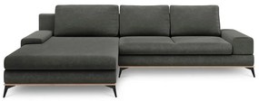 Ciemnoszary rozkładany narożnik Windsor & Co Sofas Planet, lewostronny