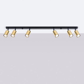 Listwa oświetleniowa WINX 6L czarna/złota SOLLUX  LIGHTING