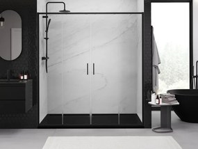Mexen Exo drzwi prysznicowe podwójne rozsuwane 170 cm, transparent, czarne - 8152-170-000-70-00