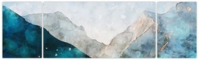 Obraz - Rysunek gór (170x50 cm)