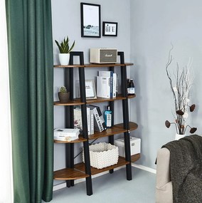Stojący regał narożny Salto 34 w stylu industrialnym