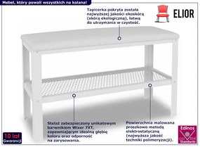 Białe siedzisko z metalowym stelażem - Sagal 5X