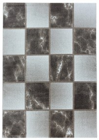 Dywan-nowoczesny Ottawa kwadraty brązowo-szary 140 cm x 200 cm