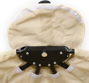 Outsunny Wiszący fotel w kształcie jaja z miękką poduszką, odpowiedni do użytku wewnątrznego i zewnętrznego, 125Dł x 95Sz x 170Wys cm, Khaki