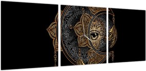 Obraz - Magiczne oko (z zegarem) (90x30 cm)