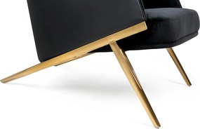 Welurowy fotel wypoczynkowy w stylu glamour Hampton Velvet