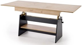 Ławostół nowoczesny dąb artisa + czarny W7-F23