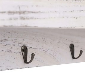 Biały wieszak ścienny z półką K8-T96