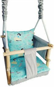 Dziecięca huśtawka welwetowa 6 wzorów D7-L90