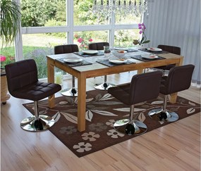 Krzesło do jadalni Cadiz (zestaw 6 sztuk), brązowy