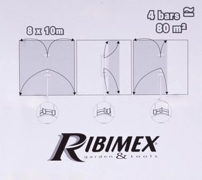 Zraszacz turbinowy RIBIMEX, obszar zraszania 80m², 16 dysz