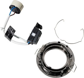 Set van 6 moderne inbouwspots gunmetal GU10 50mm rond kantelbaar - Edu