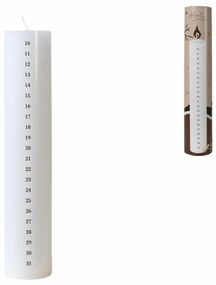 PROMOCJA Świeca adwentowa NUMIRA 25 cm, biała II. jakość