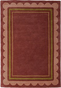 Bordowy wełniany dywan tkany ręcznie 160x230 cm Lois – Flair Rugs