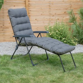 Leżak ogrodowy z podnóżkiem Setenil Black Edition H024-07PB PATIO