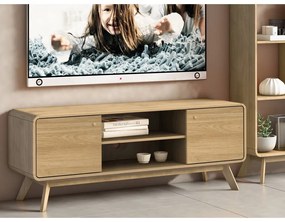 Szafka pod TV w dekorze dębu w naturalnym kolorze 140x53 cm Cassie – Støraa