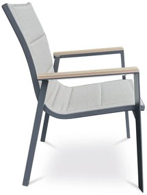 Krzesło ogrodowe Autronic, aluminium, tkanina,beżowy, AZC-S1110 BK