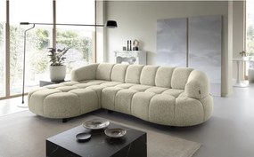 Narożnik VELPA S z elektryczną regulacją siedziska Lewostronny wolnostojący w tkaninie PUENTE 03 WERSAL