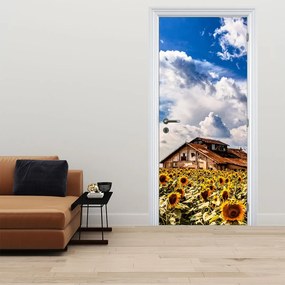 Fototapeta na drzwi - Pole słoneczników (95x205cm)