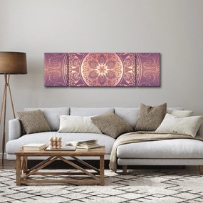 Obraz - Mandala na fioletowym gradiencie (170x50 cm)