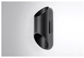 Czarny kinkiet Nice Lamps Nixon, długość 30 cm