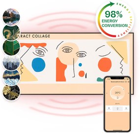 Klarstein Wonderwall Art Smart 700W 60x120cm Obraz na podczerwień Abstrakcyjny