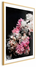Plakat Bukiet w mroku 21x30 cm z ramą złotą z marginesem ARTGEIST B