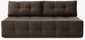 Sofa z Funkcją Spania MORANA Mocca Boucle Nowoczesna