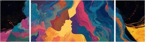 Obraz - Kosmiczna miłość (170x50 cm)