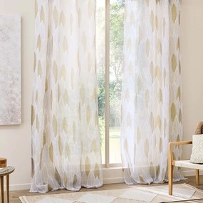 Beżowa firanka z woalu 140x240 cm Kim – douceur d'intérieur