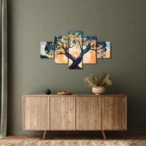 Obraz – Mozaika – słońce i drzewo II. (125x70 cm)