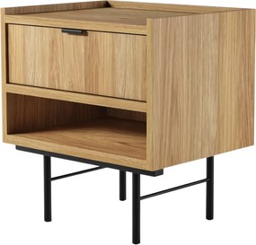 Stolik nocny z szufladą hikora naturalna A4-B41