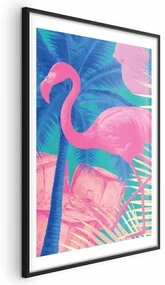 Plakat Abstrakcyjny Flaming 40x60 cm z ramą czarną z marginesem ARTGEIST B