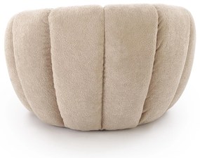 GASPAR 2 fotel wypoczynkowy siedzisko beżowy komfortowy tkanina pufa