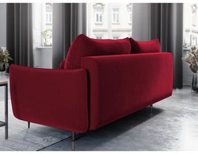 Czerwona sofa rozkładana ze schowkiem Cosmopolitan Design Vermont