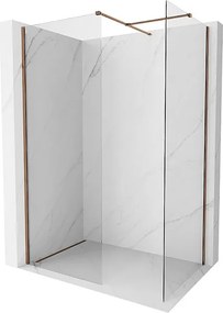 Mexen Kioto-X ścianka prysznicowa Walk-in 160 x 100 cm, transparent 10 mm, różowe złoto - 800-160-202-60-00-100-X