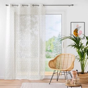 Beżowa firanka z woalu 137x280 cm Farandole – douceur d'intérieur
