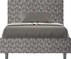 Łóżko bez stelaża tapicerowane 120x210 tkaniny Era 9 niebieski Adele