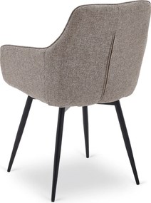 Krzesło Tapicerowane Obrotowe do Salonu LARISA Cappuccino Nowoczesne