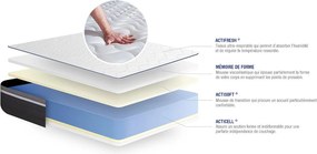 Materac Actimemo plus 180x220cm, Grubosc : 26 cm, Pianka z pamiecia ksztaltu, Bardzo wysoki, 7 stref komfortu