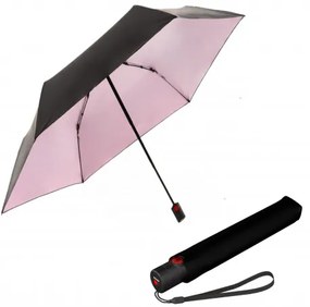 KNIRPS U.200 BLACK WITH ROSE - elegancki damski parasol w pełni automatyczny