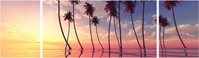 Obraz palm wznoszących się nad powierzchnią (170x50 cm)