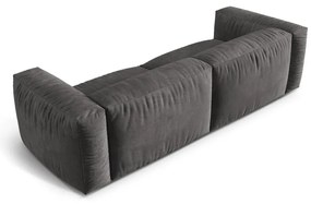 Szara aksamitna sofa modułowa 240 cm Martina – Micadoni